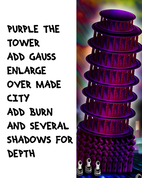 Creation of Leaning Tower of Purple Pisa: Step 11